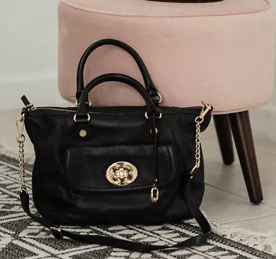 $40 • Buy Emma Fox Black Leather Crossbody Satchel