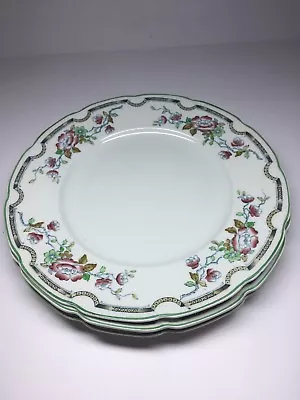 3 X W H Grindley & Co 9.5” Dinner Or Breakfast Plate Floral Pattern - Vintage • £9.49