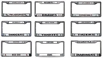 MLB Chrome License Plate Frame By Rico Industries -Select- Team Below • $16.99