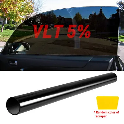 3M For Car Home 5% VLT Uncut Smoke Black Window Tint Film Vinyl Wrap Protection • £10.22