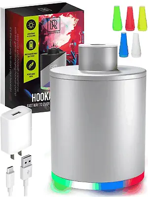 Silver Mini Hookah Pump Hookah Starter With 1000 MAh Rechargeable Battery Kit • $22.05