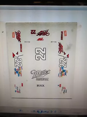 1/64 Scale Model Decal-  #22 MILLER HIGH LIFE BUICK  NASCAR • $4.99