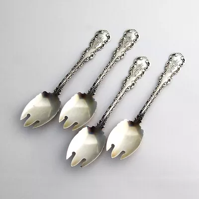 $228 • Buy Louis XV Ice Cream Forks Set Whiting Sterling Silver Pat 1891 Mono MLF