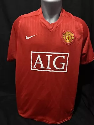 Manchester United Home Shirt 2007/09 Large Original Rare & Vintage • £40