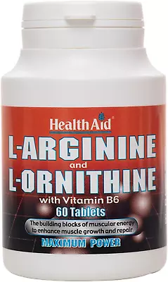 L-Arginine With L-Ornithine 300Mg - 60 Tablets • £19.88