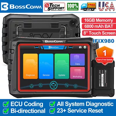 Automotive Bidirectional OBD2 Scanner All System Diagnostic Tool ECU KEY Coding • $299