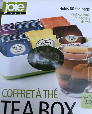 Joie Tea Storage Chest Box 6 Compartments Holds 60 Tea Bags New • $18.99