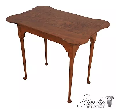 L63957EC: MARSHALL PETTY Bench Made Tiger Maple Occasional Table • $1295