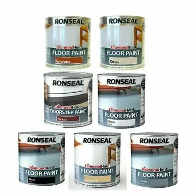 Ronseal Diamond Hard Floor Paint - Wood & Concrete Floors - ALL Size  ALL Colour • £30.43