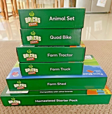$159 • Buy Woolworths Bricks Farm Starter Pack/Truck/Tractor/Quad Bike/Animal Set - Pick