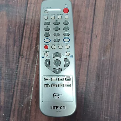 OEM Original LITEON RM-58 DVD Recorder Remote Control W/VCR+ *tested* • $16.62