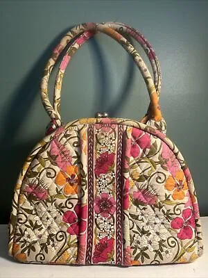 VERA BRADLEY ELOISE Floral Quilted Kiss Lock Shoulder Bag • $24.99