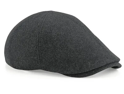 Melton Wool Ivy Flat Cap Fully Lined Hat Stiched Down Peak Hgb623btc • £18.46