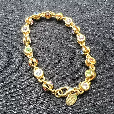 NOLAN MILLER 7.75  Bracelet Gold-tone Austrian Crystal ~ D • $29.99