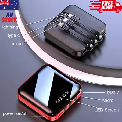 $24.99 • Buy Portable 20000mAh Power Bank Mini USB Type-C Micro Battery Charger Mobile Phones