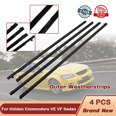 4x WINDOW GLASS SEALS DOOR BELT MOULD TRIM SUIT FOR HOLDEN COMMODORE VE VF Sedan • $72.50