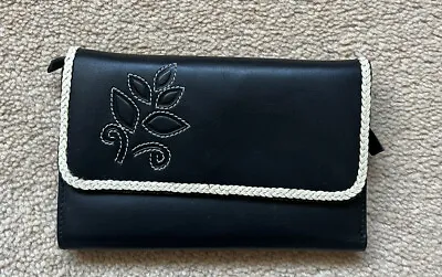 £3.99 • Buy Jane Shilton Genuine Leather Black Purse Wallet Detail 