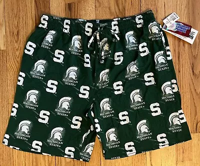 Michigan State Spartans MSU Pajama Lounge Shorts Men's Size XL Sideline NWT • $15.95