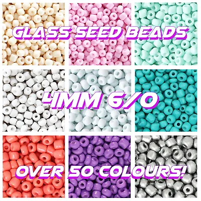 £1.69 • Buy Rainbow💛🧡❤️️💚💙6/0 Glass Seed Beads 4mm Rocailles Spacer 20g Bag Jewellery 