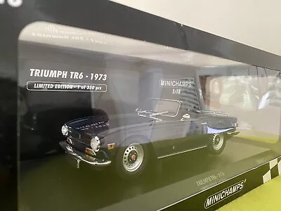Minichamps TR6 1:18 In Blue 1973 LHD Model No.155132032 Limited Edition 1 Of 350 • $93.24