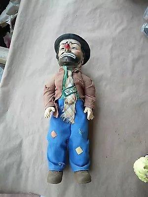 Vintage Emmett Kelly Willie The Hobo Clown Doll Baby Barry Toy Co - 1950s • $35