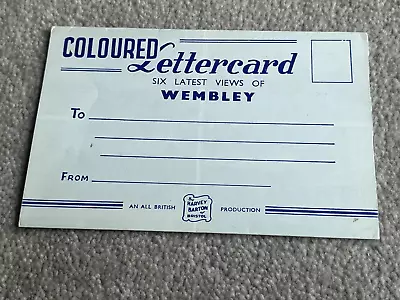 1950's Coloured Lettercard Six Views Of Wembley By Harvey Barton Of Bristol • $12.62