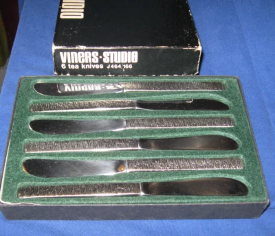 £29.50 • Buy Viners Studio Tea Knives Set Of Six Boxed Sheffield 16.3 Cm