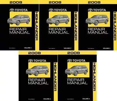 2008 Toyota Highlander Shop Service Repair Manual Complete Set • $343.68