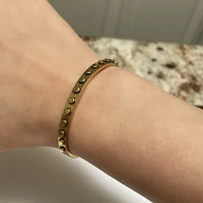 Petite Wrist - Signed J Crew Bangle Bracelet Brassy Gold Tone • $14.99