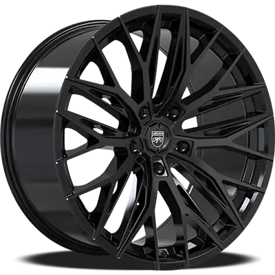 24 Inch 24x10 Lexani ARIES Gloss Black Wheels Rims 5x4.25 5x108 +38 • $2181.36