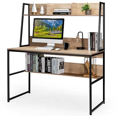 Computer Gaming Desk Home Office 120CM Study Table Wooden Writing Workstation • £79.95