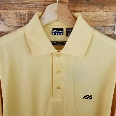 New Mizuno Golf Mens Performance Polo Shirt Size S Short Sleeve Light Yellow • $33.94