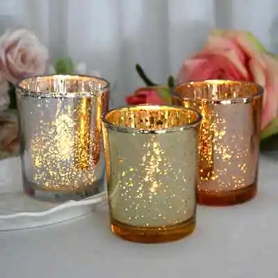 £9.99 • Buy Gold/Silver Glass Votive Tealight Candle Holder Centerpiece Decoration