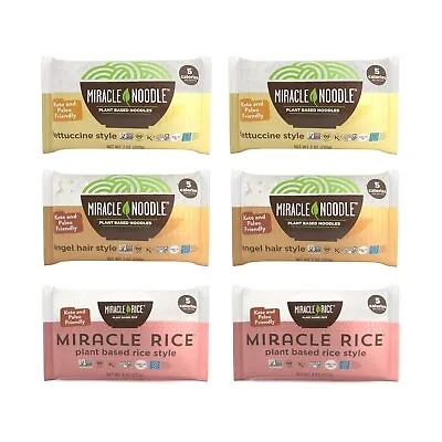 Miracle Noodle Variety Pack Fettuccine Angel Hair & Rice - Shirataki Noodles ... • $35.71
