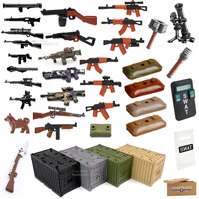 £8.75 • Buy Military Weapon Gun Rifle Pistol Mortar Motorcycle Building Blocks Toy DIY Set