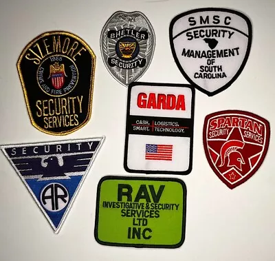 Lot Of Seven Security Guard Patches • $10.50