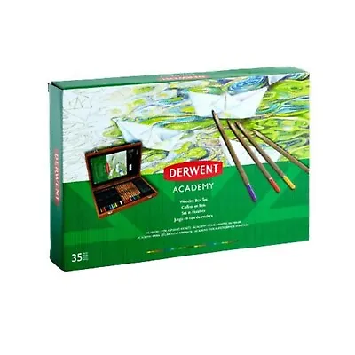£29.39 • Buy Derwent Academy Wooden Box Set Colouring & Graphite Pencils Art Supplies