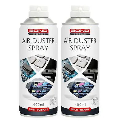 £7.95 • Buy 2 X 400ml Compressed Air Can Duster Spray Protects Cleaner Laptops Keyboards