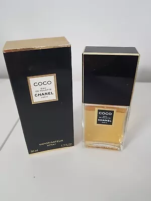 Vintage CHANEL COCO Eau De Toilette Vaporisateur Spray 50ml New Boxed • £41