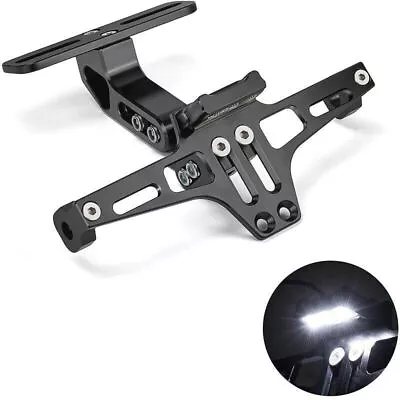  Motorcycle Fender Eliminator Kit License Plate Holder Bracket W/ LED Tail Light • $22.14