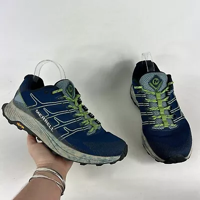 Merrell Moab Flight Sneaker Men's 10 Blue Mesh Athletic Trail Hiking Shoes • $44.99