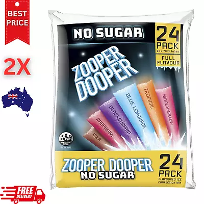 2x Zooper Dooper No Sugar 70ml X 24 Assorted • $19.28