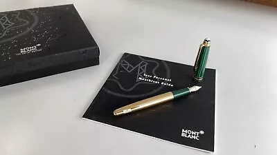 Montblanc Czar Nikolai I Malachite Solitaire 144 M Fountain Pen New 100% Genuine • $2050