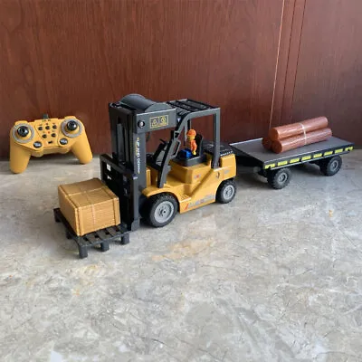 1:24 RC Crane With Trailer Toys For Boys Remote Control Fork Truck Toy Kids Gift • $88.79