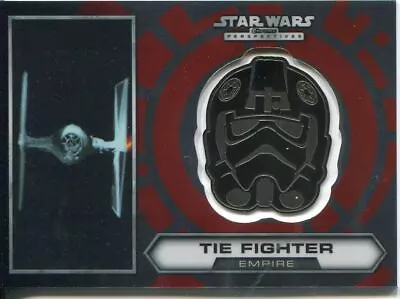 Star Wars Chrome Perspectives Silver Helmet Medallion Card 22 TIE Fighter • $46.83