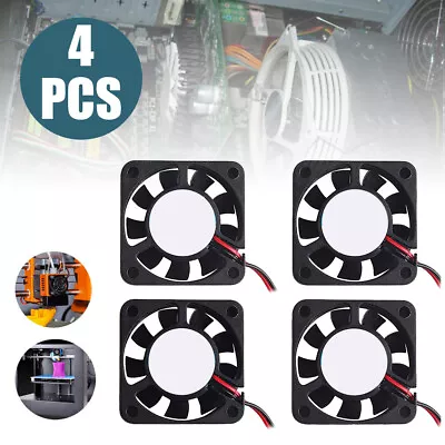 4Pcs 12V 40mm Cooling Case Fan 4010 40x40x10mm DC Mini Silent 3D Printer 2-Pin • £7.89