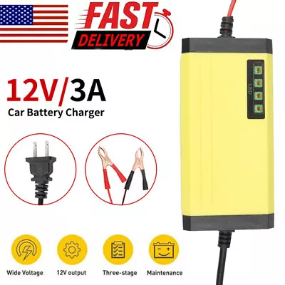 12V Car RV Battery Charger Smart Automatic Pulse Repair Trickle Charger AGM GEL • $6.95