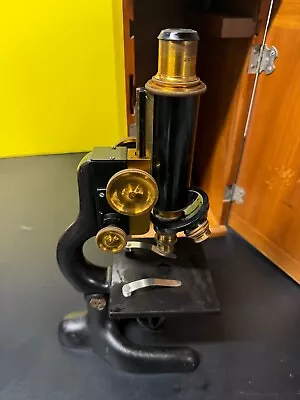 Antique Microscope Early 1900s Bausch & Lomb Optical Co.brass And Cast Iron • $175