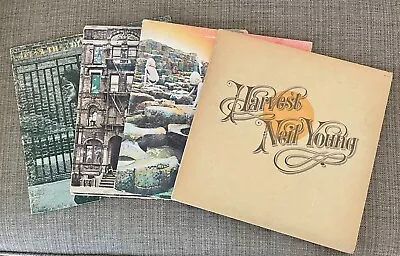 ~ Vintage Rock Lp Lot Neil Young & Led Zeppelin Harvest Houses Of The Holy ~ • $9.50