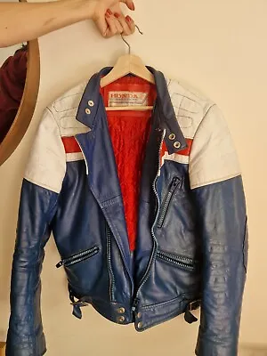 Vintage Genuine Honda Racing Leather Motorbike Jacket  • £220